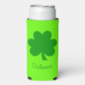 Rafraîchisseur Pour Canette Slim Journée de la Shamrock verte St Patrick (Seltzer Recto)
