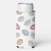 Rafraîchisseur Pour Canette Slim Joyeuses lèvres souriantes (Seltzer Recto)