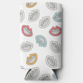 Rafraîchisseur Pour Canette Slim Joyeuses lèvres souriantes (Recto)