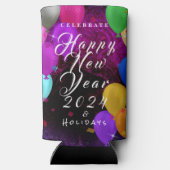 Rafraîchisseur Pour Canette Slim Joyeux ballon du Nouvel An (Verso)