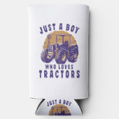 Rafraîchisseur Pour Canette Slim Juste Garçon Qui Aime Les Tracteurs Camions Agrico (Recto)