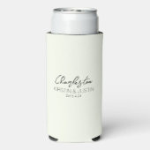 Rafraîchisseur Pour Canette Slim K & J Charleston, SC Mariage Tall Can Cooler (Seltzer Verso)