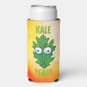 Rafraîchisseur Pour Canette Slim Kale Ouais Funny Veggie Pun 12oz (Seltzer Recto)