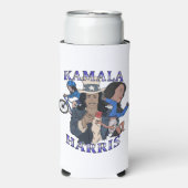 Rafraîchisseur Pour Canette Slim Kamala Harris Bootleg Rap (Seltzer Recto)
