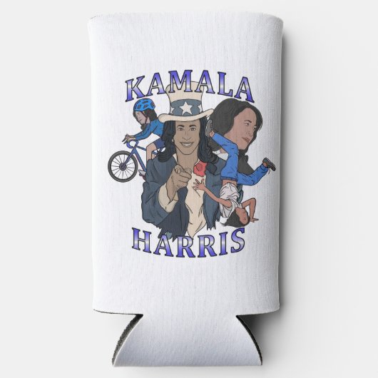 Rafraîchisseur Pour Canette Slim Kamala Harris Bootleg Rap (Recto)