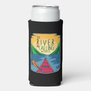 Rafraîchisseur Pour Canette Slim Kayak - La rivière m'appelle et je dois y aller