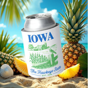 Rafraîchisseur Pour Canette Slim La ferme d'État Iowa Hawkeye