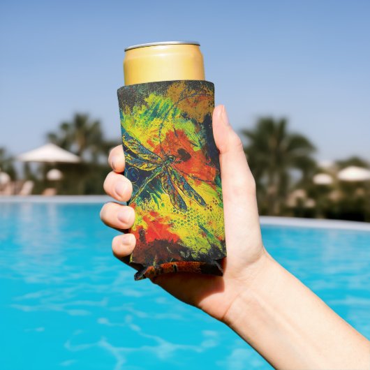 Rafraîchisseur Pour Canette Slim la libellule maigre peut refroidir (Piscine in situ)