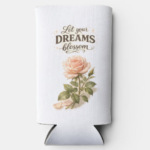 Rafraîchisseur Pour Canette Slim Laissez Vos Rêves Fleurir Typographie Florale