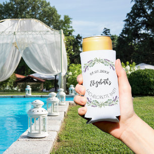 Rafraîchisseur Pour Canette Slim Lavande eucalyptus verdure Bachelorette fête