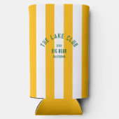 Rafraîchisseur Pour Canette Slim Le Lake Club Green Crest Yellow Nautical Stripe (Verso)
