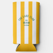 Rafraîchisseur Pour Canette Slim Le Lake Club Green Crest Yellow Nautical Stripe (Recto)