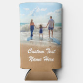 Rafraîchisseur Pour Canette Slim Le texte photo personnalisé peut refroidir vos pho (Recto)