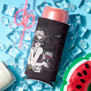 Rafraîchisseur Pour Canette Slim Le Vampiress Moody Gothic Vampy Glam Pale Peau