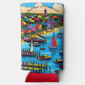 Rafraîchisseur Pour Canette Slim Le vignoble de Martha | Art Abstrait (Verso)