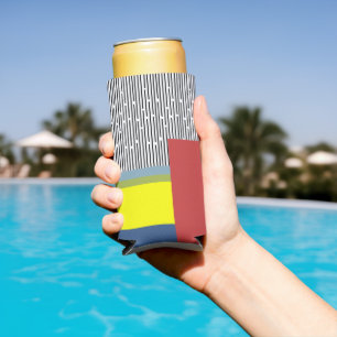 Rafraîchisseur Pour Canette Slim Lignes Abstraites et rectangles