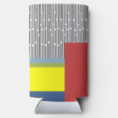 Rafraîchisseur Pour Canette Slim Lignes Abstraites et rectangles (Verso)