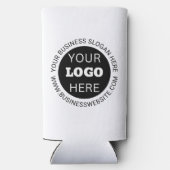 Rafraîchisseur Pour Canette Slim Logo d'affaires (Verso)