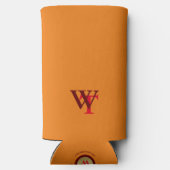 Rafraîchisseur Pour Canette Slim Logo de bière (Nom et Initiales) orange (Verso)