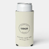 Rafraîchisseur Pour Canette Slim Logo d'entreprise Simple Moderne Employés (Seltzer Recto)