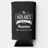 Rafraîchisseur Pour Canette Slim Logo Retro Moderne Famille Reunion (Recto)