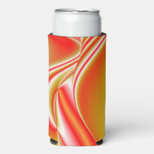 Rafraîchisseur Pour Canette Slim Love and Gold Abstrait 3D Rainbowart