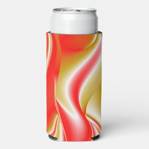 Rafraîchisseur Pour Canette Slim Love and Gold Abstrait 3D Rainbowart