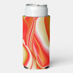 Rafraîchisseur Pour Canette Slim Love and Gold Abstrait 3D Rainbowart