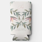 Rafraîchisseur Pour Canette Slim Lovebirds in Paradise Personnalisé (Verso)