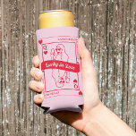 Rafraîchisseur Pour Canette Slim Lucky In Love Bold Rose & Red Bachelorette<br><div class="desc">Préparez-vous à garder le cool de la fête et classe avec notre soirée de bachelorette "Lucky in Love" peut refroidir! Doté d'une superbe reine des coeurs et d'une silhouette de femme dessinée à la main et tenant un verre de champagne, ce glacière exhale le raffinement et l'excitation dans des teintes...</div>
