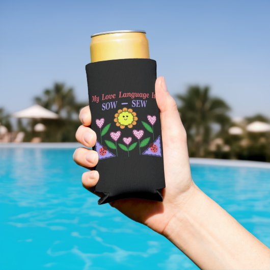 Rafraîchisseur Pour Canette Slim Ma Langue D'Amour Est Douce - Coudre (Piscine in situ)