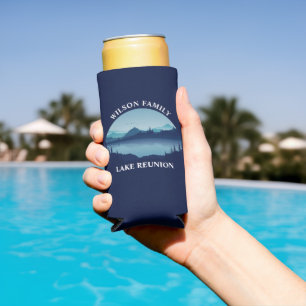 Rafraîchisseur Pour Canette Slim Maison de vacances d'été personnalisée Blue Lake