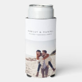 Rafraîchisseur Pour Canette Slim Manhattan Beach Wedding Favor (Seltzer Verso)