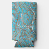 Rafraîchisseur Pour Canette Slim Marbre Pearlescent avec Monogramme (Verso)