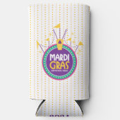 Rafraîchisseur Pour Canette Slim Mardi Gras Arch points piqués, Galveston, Texas (Recto)