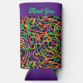 Rafraîchisseur Pour Canette Slim Mardi Gras Pour Les Perles Et La Grande Bière (Recto)