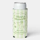 Rafraîchisseur Pour Canette Slim Margarita thème Bachelorette fête (Seltzer Recto)