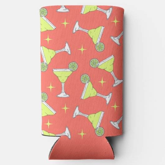 Rafraîchisseur Pour Canette Slim Margarita Verres Cocktail Retro Pink (Verso)