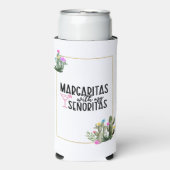 Rafraîchisseur Pour Canette Slim "Margaritas avec mes Senoritas" - Finale Fiesta (Seltzer Recto)