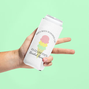 Rafraîchisseur Pour Canette Slim Mariage avec de la glace prise en cuillère