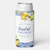 Rafraîchisseur Pour Canette Slim Mariage civil Citrons Méditerranée bleue (Seltzer Verso)