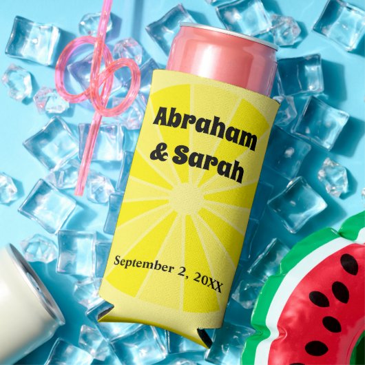 Rafraîchisseur Pour Canette Slim Mariage de citron d'été Faveurs (Été in situ)