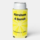 Rafraîchisseur Pour Canette Slim Mariage de citron d'été Faveurs (Seltzer Recto)