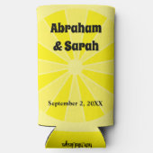 Rafraîchisseur Pour Canette Slim Mariage de citron d'été Faveurs (Verso)