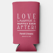 Rafraîchisseur Pour Canette Slim Mariage MAGENTA pour toujours (Recto)