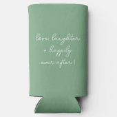 Rafraîchisseur Pour Canette Slim Mariage moderne vert sauge (Verso)