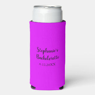 Rafraîchisseur Pour Canette Slim Mariage rose violet Bachelorette Fête Cadeau Favor
