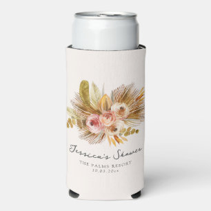 Rafraîchisseur Pour Canette Slim Mariage Tropical Floral Vintage