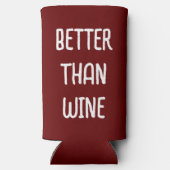 Rafraîchisseur Pour Canette Slim Meilleur Que Le Vin - Rouge & Blanc - (Verso)