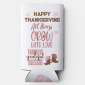 Rafraîchisseur Pour Canette Slim Merci, Gratuit, Béni, Bon thanksgiving | (Verso)